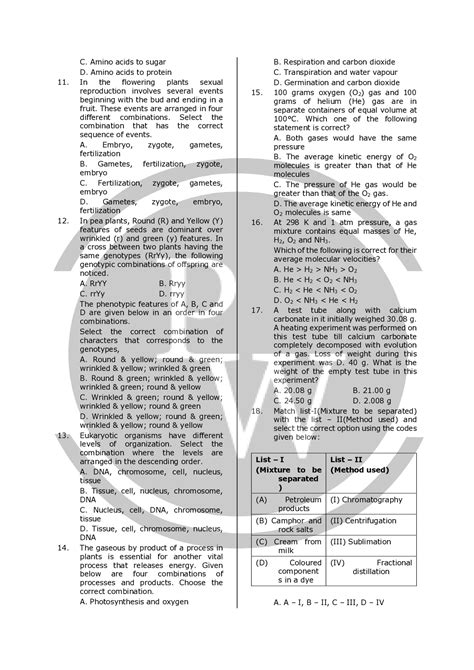 Ntse Previous Year Papers Ntse Stage 2 Sat 2018 Pdf Physics Wallah