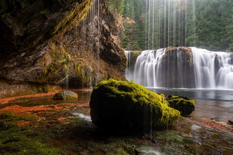 Panther Creek Falls Ford Pinchot National Forest Usa Waterfalls