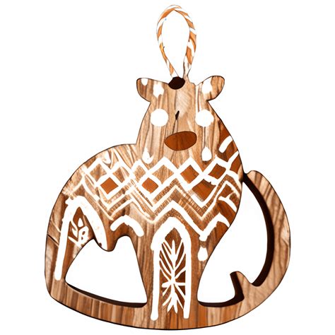 Wooden Reindeer Christmas Ornament · Creative Fabrica