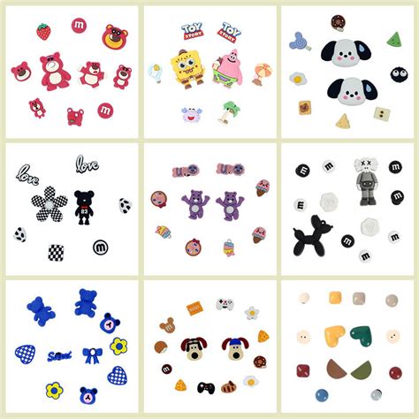 Croc Plastic Cartoon Jibz Button Pins Diy Set Shoes Charm Combined