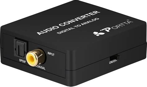 Portta Dac Konverter Digital Spdif Koaxial Toslink Zu Analogen Stereo