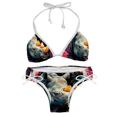 Rhinoceros Detachable Sponge Adjustable Strap Bikini Set Two Pack Great For All Scenes One