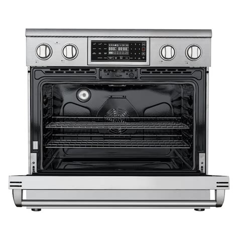 Koolmore 36 In Glass Top 5 Burners 6 Cu Ft Air Fry Freestanding Electric Range Stainless Steel