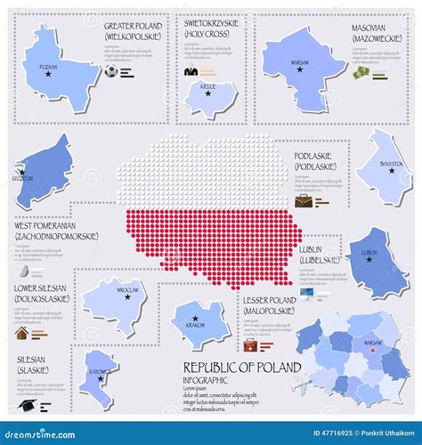 Poland Infographic Map Vector Illustration 126266153