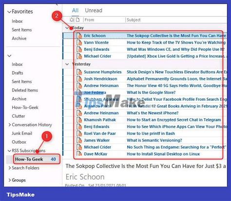 How To Use Microsoft Outlook As An Rss Feed Reader Tipsmake