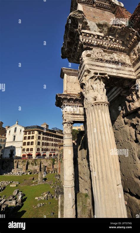 Italy Rome Forum Of Nerva Temple Of Minerva Stock Photo Alamy