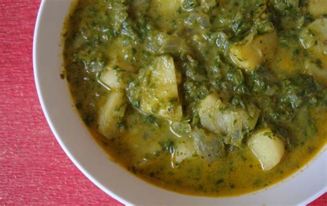 Aloo Palak Recipe Alu Palak Potato Spinach Curry