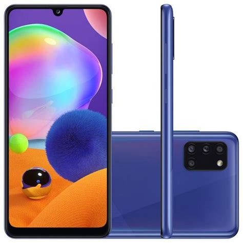 Smartphone Samsung Galaxy A31 Azul Dual Chip Câmera Quádrupla Tela