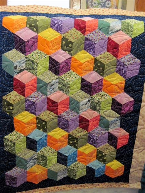 Jeans Quilting Page The Asian Trio And The 3d Cubes Continued