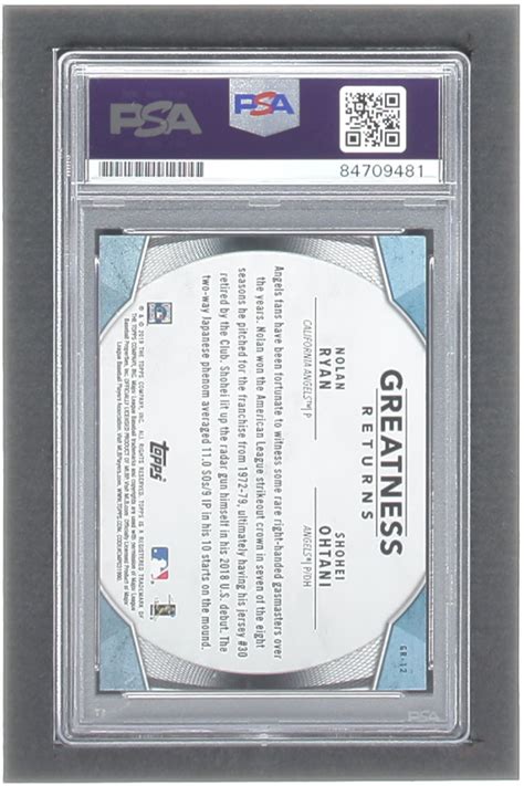 Nolan Ryan Signed Topps Greatness Returns Gre Nolan Ryan