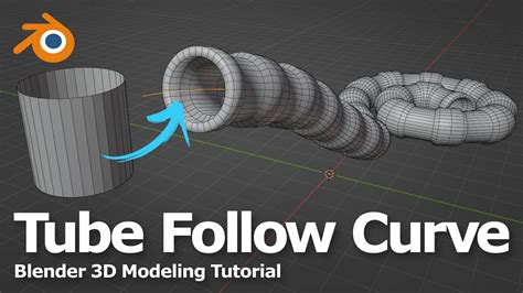 How To Make A Tube Along Curve In Blender 3D Modeling From Cylinder