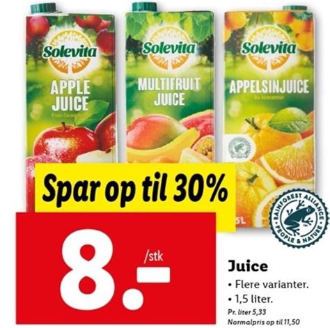 Solevita Juice Liter Tilbud Hos Lidl