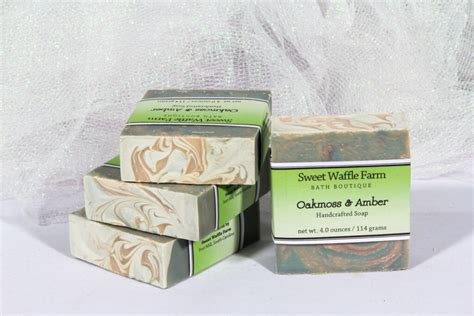 Oakmoss And Amber Luxury Soap Sweet Waffle Farm