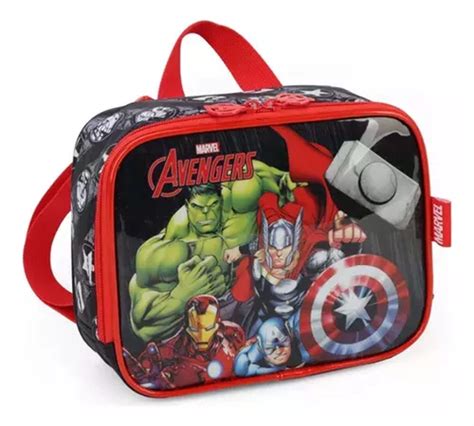 Fiambrera T Rmica Luxcel De Avengers Models Color Negro Mercadolibre