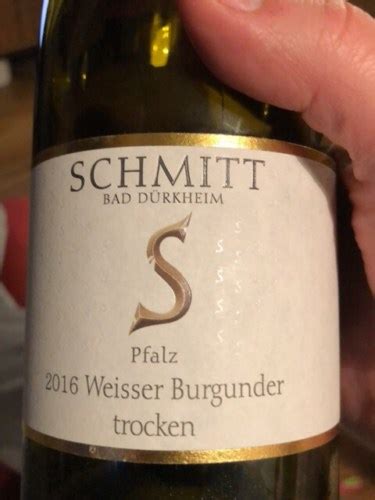 Weingut Egon Schmitt Weisser Burgunder Trocken Vivino US