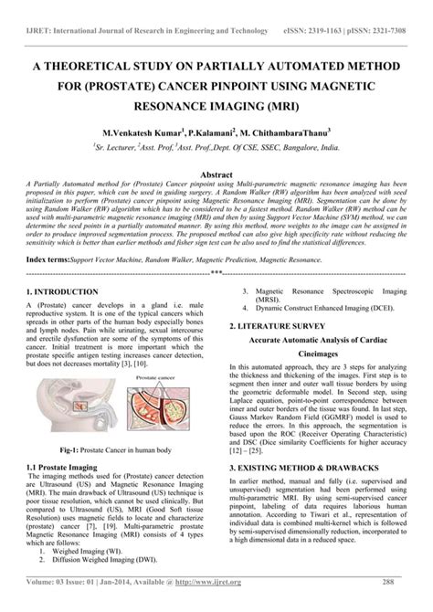 A Theoretical Study On Partially Automated Method For Prostate Cancer