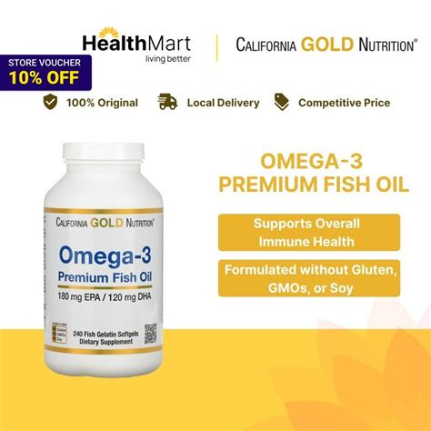 SG California Gold Nutrition Omega 3 Premium Fish Oil 100 240