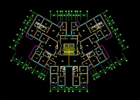 多高层住宅建筑施工全套cad图纸—迅捷cad图库