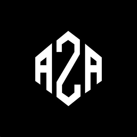 AZA letter logo design with polygon shape. AZA polygon and cube shape ...