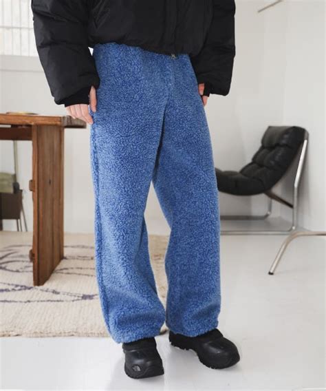 Musinsa The Verlin Fleece Wool String Pants Blue