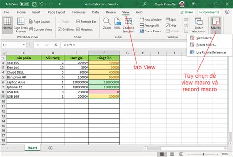 Sử dụng macro trong Excel Học Excel cơ bản VietTuts