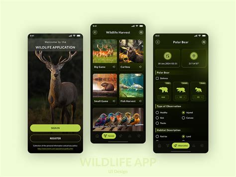 Wildlife App Designs Themes Templates And Downloadable Graphic