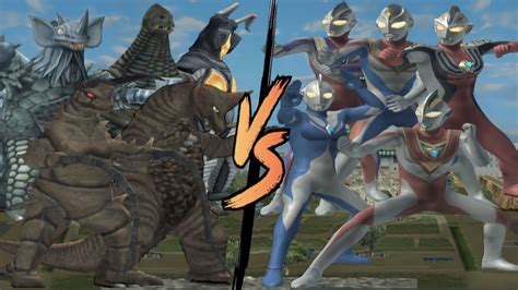 Zetton Vs Ultraman Tiga Tyrant Vs Dyna Gudon Vs Justice Red King Vs