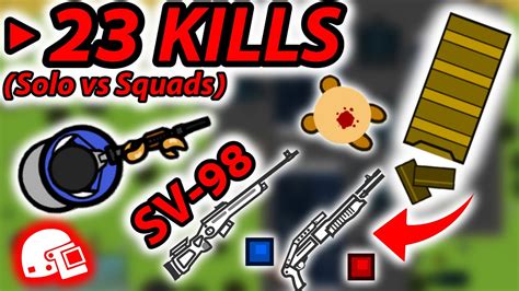 23 KILLS 2900 DAMAGES In SOLO Vs SQUADS Surviv Io YouTube