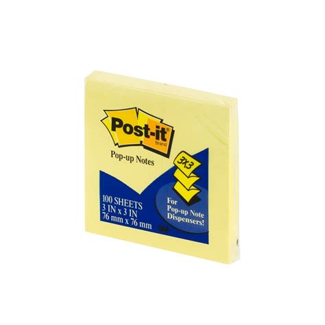 Post It Notas Adhesivas 3x3 Para Dispensador Pop Up Amarillo Kemik