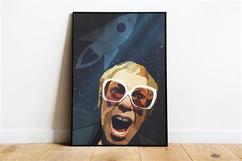 Elton John Portrait Elton John Poster Young Elton - Etsy