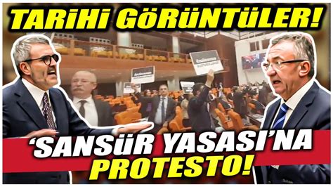 Sansür Yasası nı muhalefet vekilleri mecliste protesto ediyor Tarihi