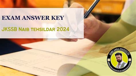 Jkssb Naib Tehsildar Answer Key 2024 Check Your Performance