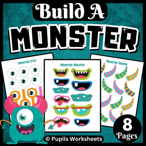 Build A Monster Craft Activity - Pupils Worksheets