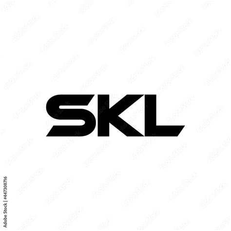 Skl Letter Logo Design With White Background In Illustrator Vector