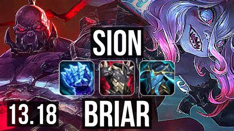 Sion Vs Briar Top 9111 Legendary 500 Games 11m Mastery Br