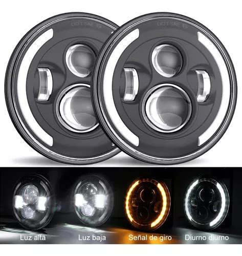 Par Faros H Led Ojo De Ngel Para Wrangler Jeep Y Moto Cuotas