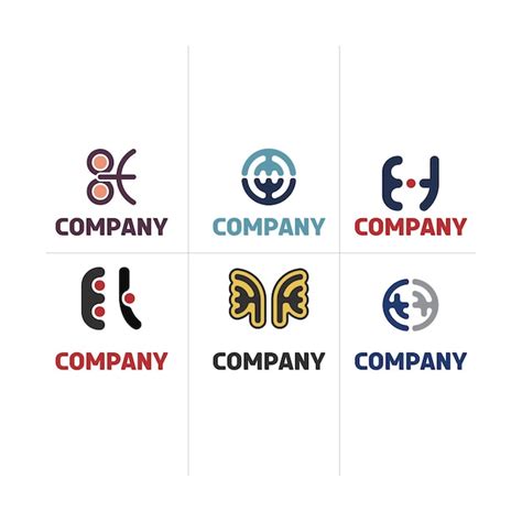 Conjunto De Plantillas De Diseño De Logotipos De Empresas Vector Premium