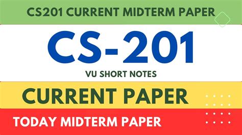 Cs Current Midterm Paper Cs Today Paper Cs Vu Midterm