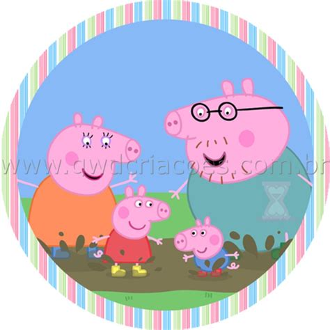 Adesivos Redondo Adesivo Redondo Peppa Pig