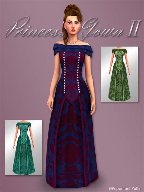 Princess Gown Updated Sims 4 Dresses Sims 4 Mods Sims 4 Mods Clothes