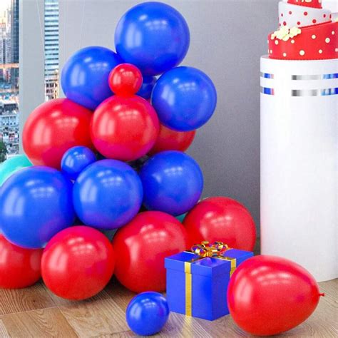 Kit De Guirnalda De Globos Rojos Y Azules De 1 Set Arco De Globos