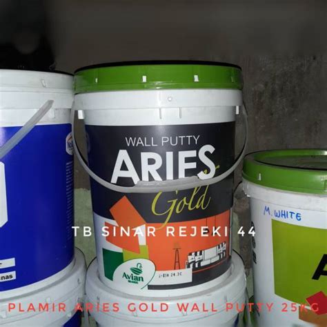 Jual Instan PLAMIR Tembok Aries Gold PAIL 25 KG Wall Putty Dempul