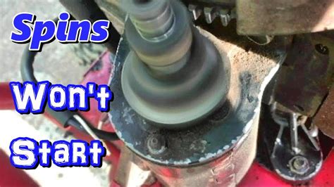 Mower Starter Spins But No Start Bendix Not Engaging Flywheel Solved