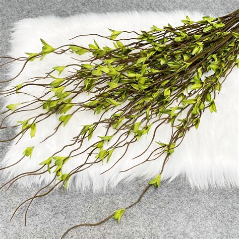 Inch Artificial Pussy Willows Branches For Tall Vase Fake Willows Stems Artificial Greenery