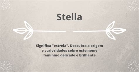 Significado Do Nome Stella