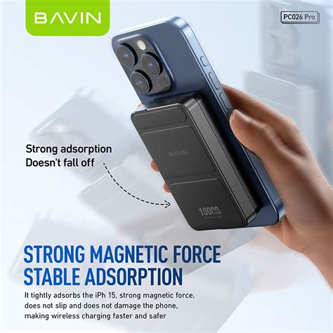 Bavin Pc Pro Mah Mah Foldable Magnetic Qi W Wireless