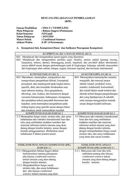 RPP SPMI KLS XI KD 3 RPP RENCANA PELAKSANAAN PEMBELAJARAN RPP