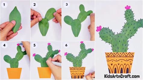 Fun To Make Cactus Flowerpot Art Craft Step By Step Tutorial