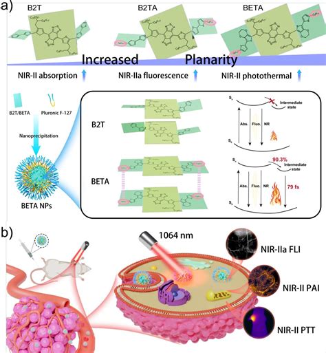 纳米人 Angew：通过供体侧链工程提高分子平面度以增强nir Iia荧光成像和nir Ii光热治疗