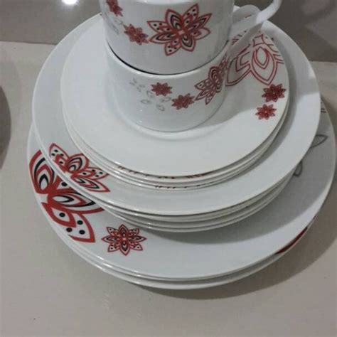 Set Pinggan Cawan Furniture Home Living Kitchenware Tableware